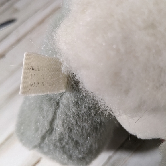 Vintage Guffa Gray And White Bunny Plush Stuffed Animal Eyelashes Carrots Bow - Picture 5 of 6